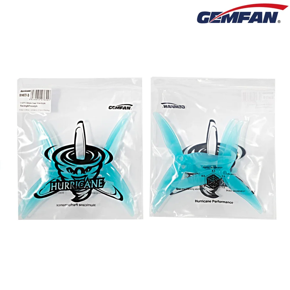 Rc Helicopter Blade - 10ペア（10CW + 10CCW）Gemfan JB ハリケーン 51477